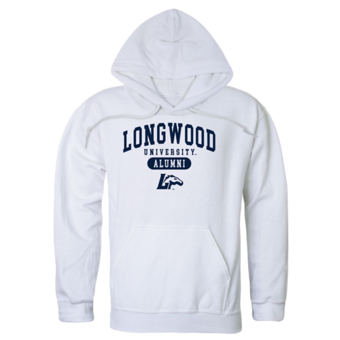 Longwood University Lancers Alumni Fleece Hoodie Sweatshirts Heather Grey-Campus-Wardrobe