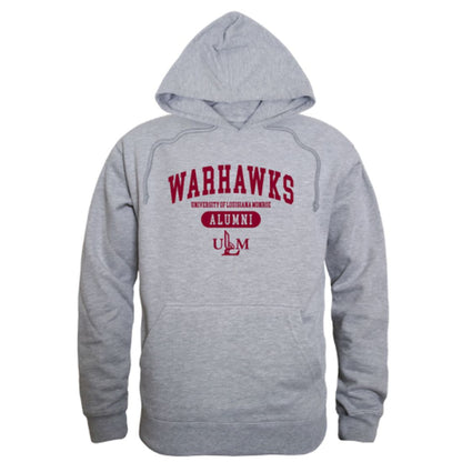 ULM University of Louisiana Monroe Warhawks Alumni Fleece Hoodie Sweatshirts Heather Grey-Campus-Wardrobe