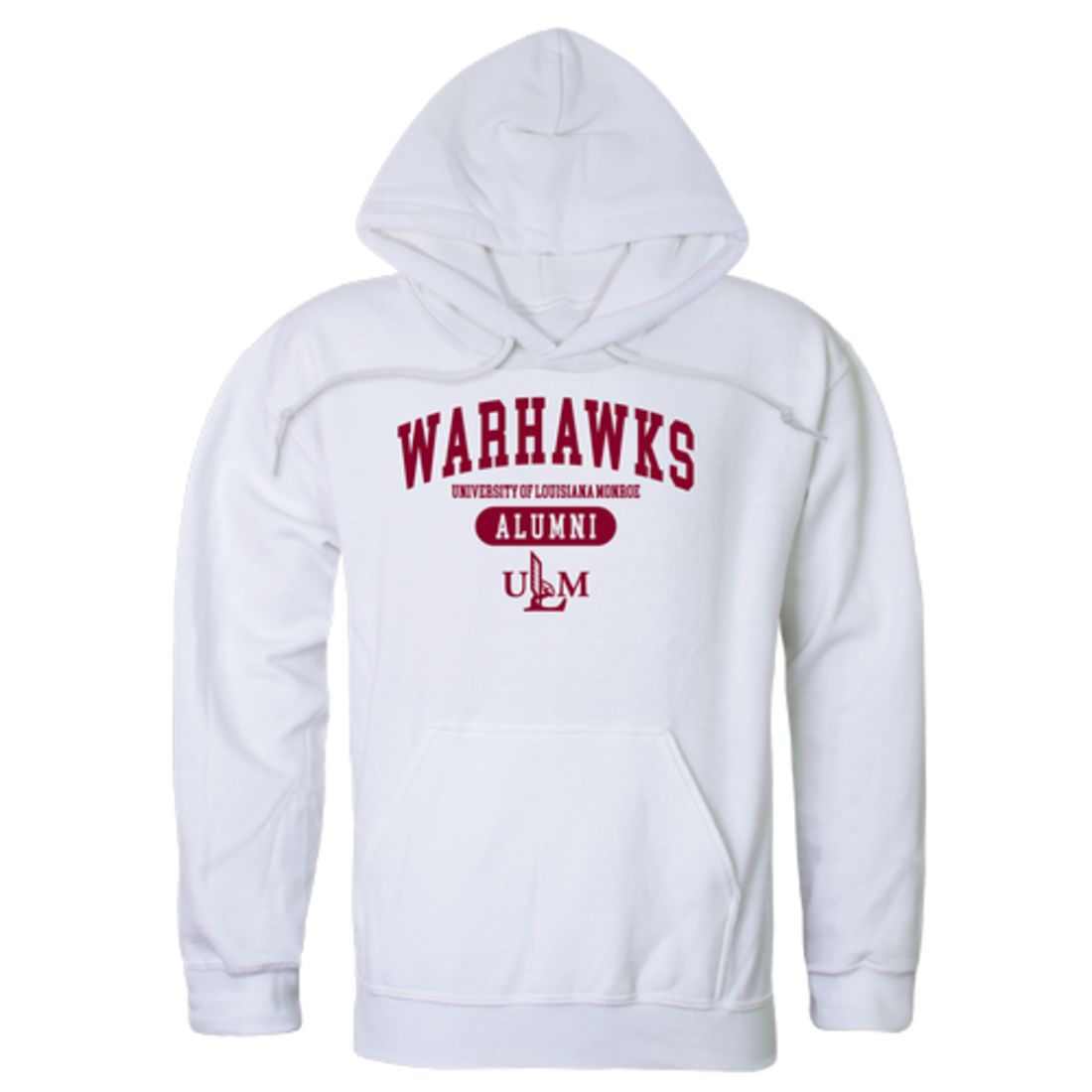 ULM University of Louisiana Monroe Warhawks Alumni Fleece Hoodie Sweatshirts Heather Grey-Campus-Wardrobe