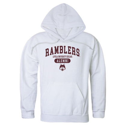 LUC Loyola University Chicago Ramblers Alumni Fleece Hoodie Sweatshirts Heather Grey-Campus-Wardrobe