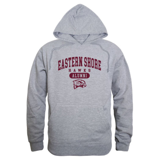 UMES University of Maryland Eastern Shore Hawks Alumni Fleece Hoodie Sweatshirts Heather Grey-Campus-Wardrobe