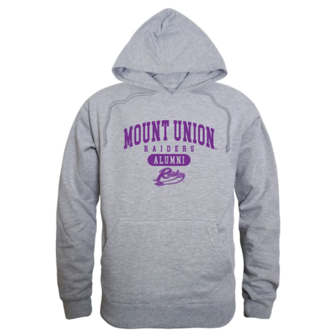 University of Mount Union Raiders Alumni Fleece Hoodie Sweatshirts Heather Charcoal-Campus-Wardrobe