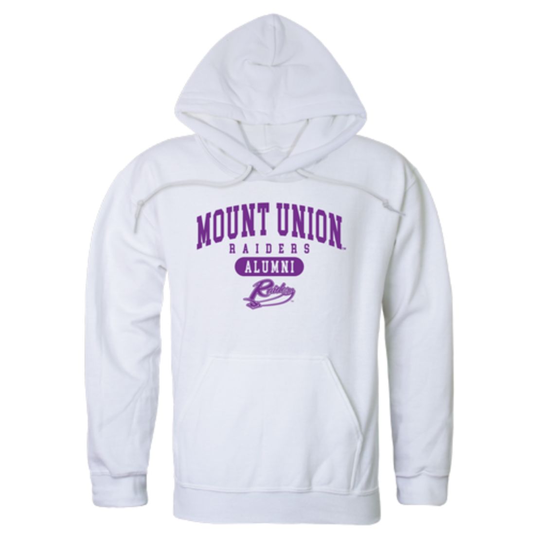 University of Mount Union Raiders Alumni Fleece Hoodie Sweatshirts Heather Charcoal-Campus-Wardrobe