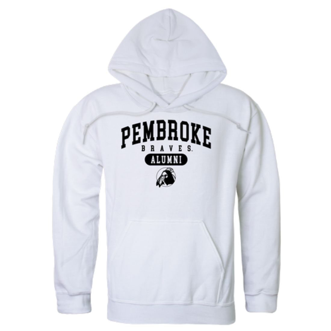 UNCP University of North Carolina at Pembroke Braves Alumni Fleece Hoodie Sweatshirts Black-Campus-Wardrobe