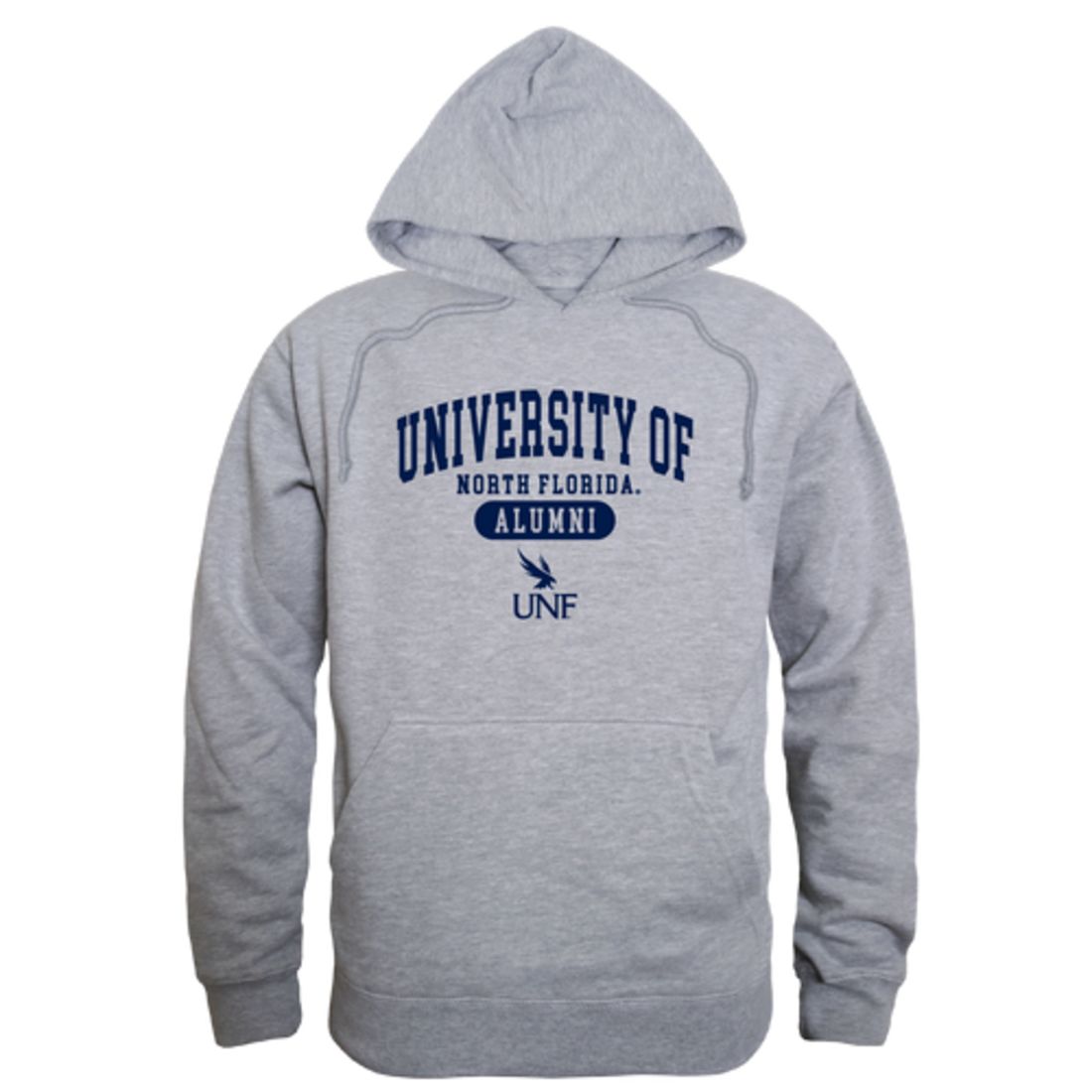 UNF University of North Florida Osprey Alumni Fleece Hoodie Sweatshirts Heather Grey-Campus-Wardrobe