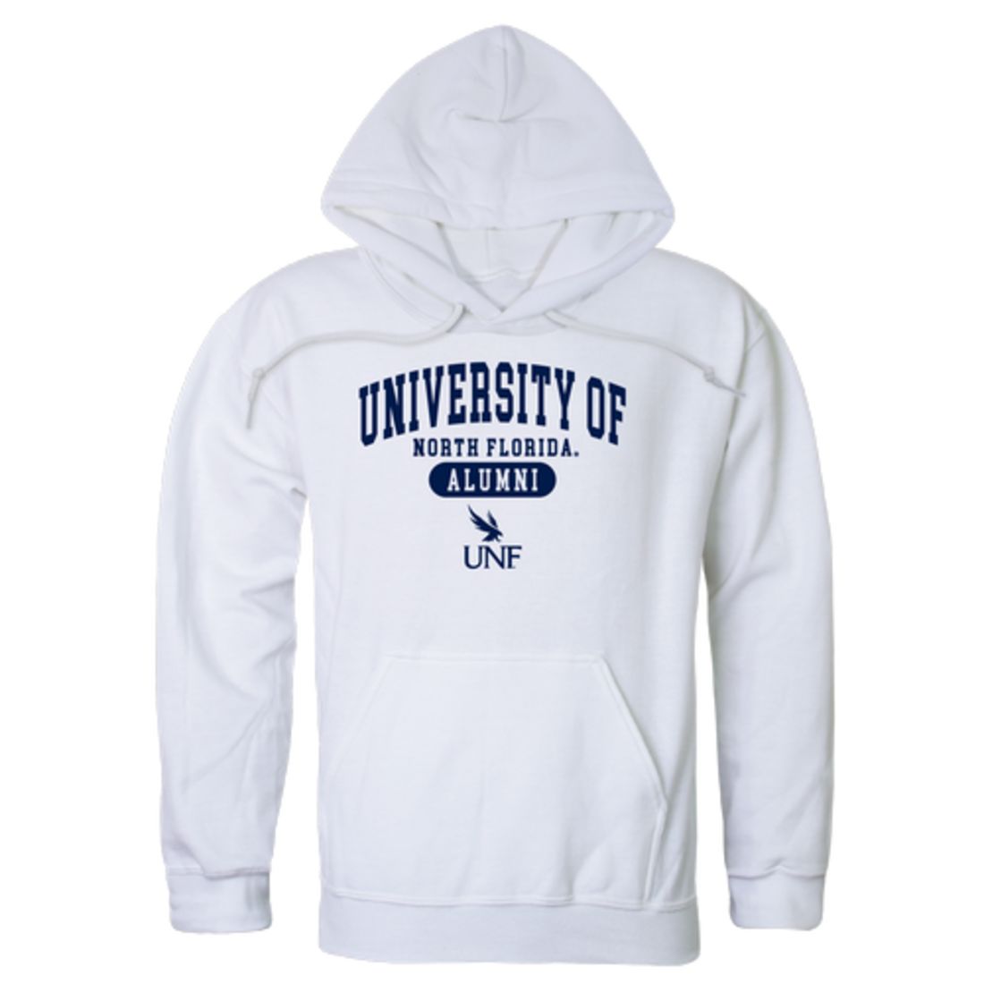 UNF University of North Florida Osprey Alumni Fleece Hoodie Sweatshirts Heather Grey-Campus-Wardrobe