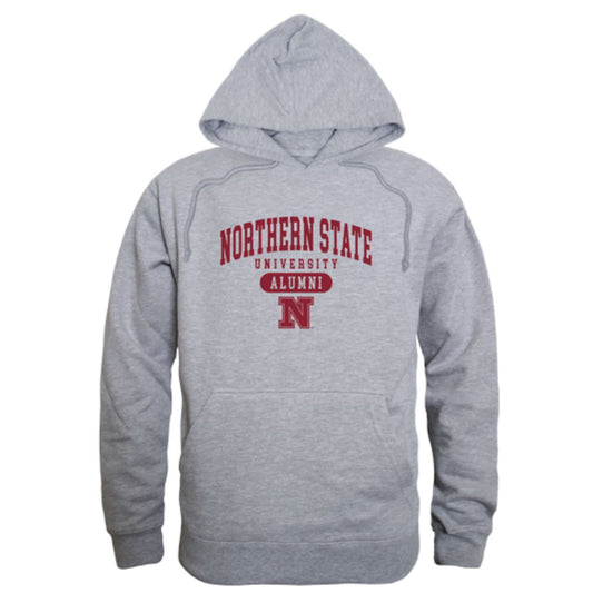 NSU Northern State University Wolves Alumni Fleece Hoodie Sweatshirts Heather Grey-Campus-Wardrobe
