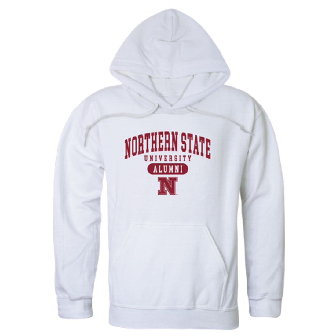 NSU Northern State University Wolves Alumni Fleece Hoodie Sweatshirts Heather Grey-Campus-Wardrobe