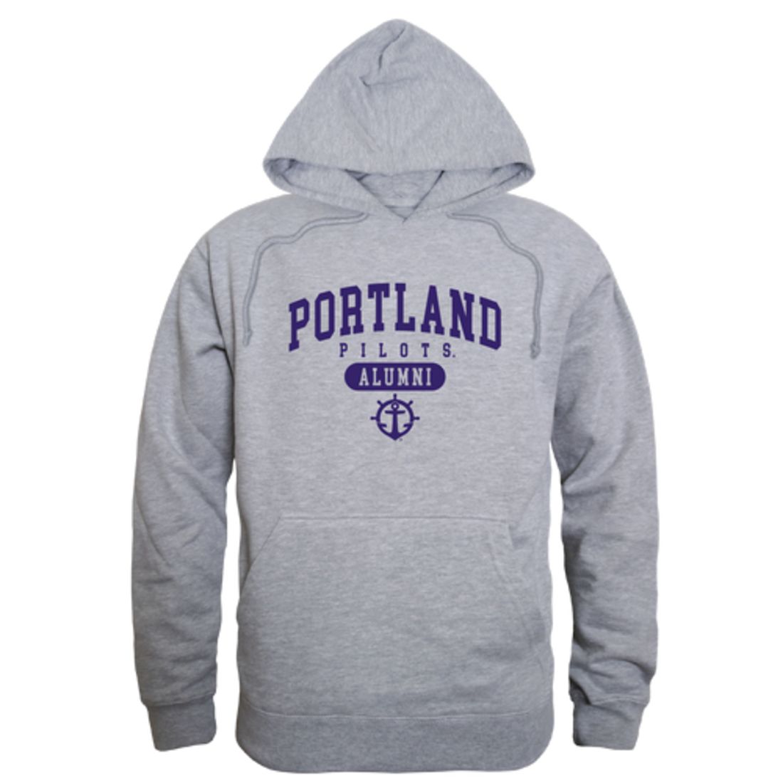 UP University of Portland Pilots Alumni Fleece Hoodie Sweatshirts Heather Charcoal-Campus-Wardrobe