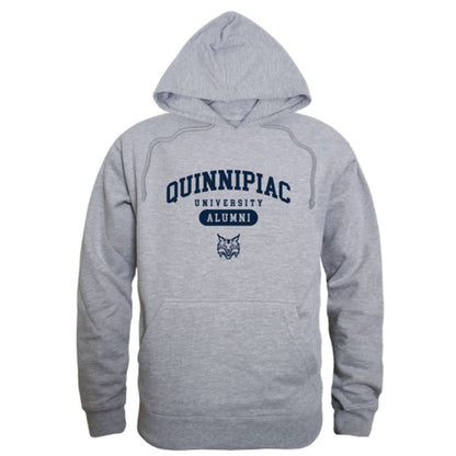 QU Quinnipiac University Bobcats Alumni Fleece Hoodie Sweatshirts Heather Grey-Campus-Wardrobe