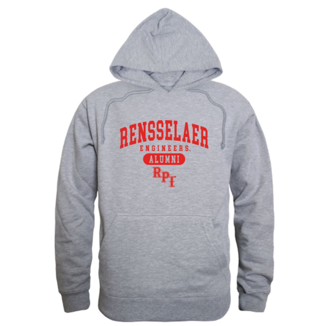 RPI Rensselaer Polytechnic Institute Engineers Alumni Fleece Hoodie Sweatshirts Heather Grey-Campus-Wardrobe