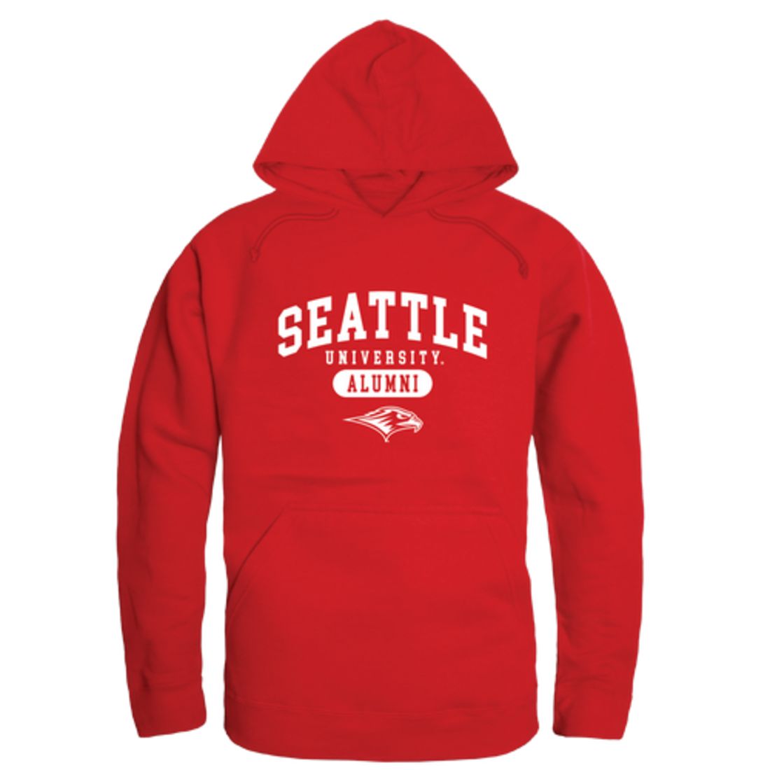 Seattle University Redhawks Alumni Fleece Hoodie Sweatshirts Heather Grey-Campus-Wardrobe