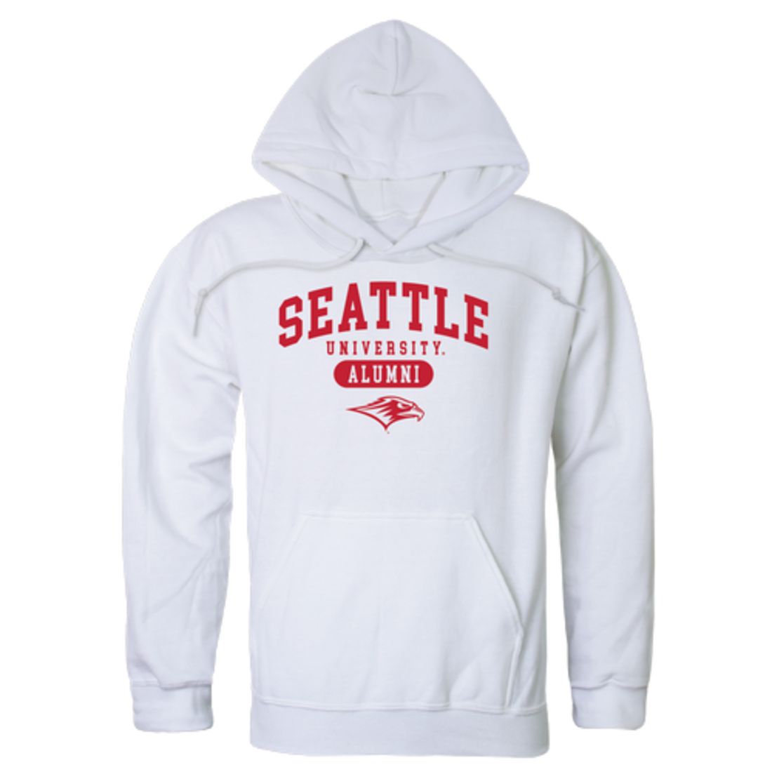 Seattle University Redhawks Alumni Fleece Hoodie Sweatshirts Heather Grey-Campus-Wardrobe