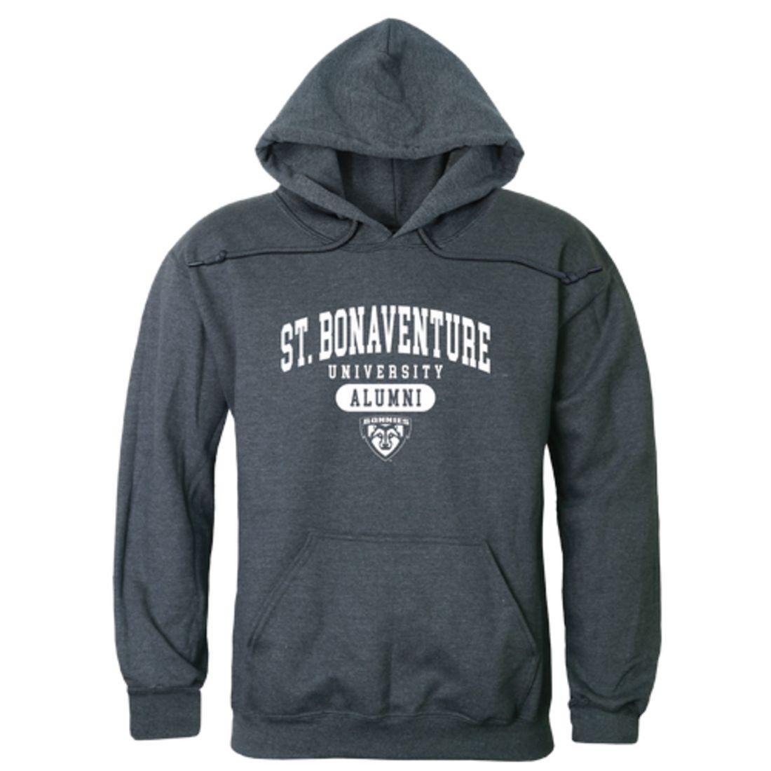 SBU St. Bonaventure University Bonnies Alumni Fleece Hoodie Sweatshirts Heather Charcoal-Campus-Wardrobe