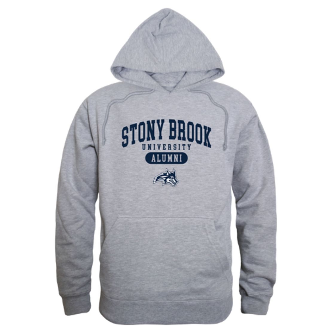 Stony Brook University Seawolves Alumni Fleece Hoodie Sweatshirts Heather Grey-Campus-Wardrobe