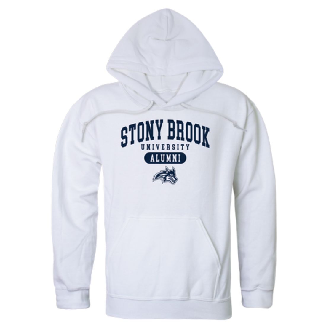 Stony Brook University Seawolves Alumni Fleece Hoodie Sweatshirts Heather Grey-Campus-Wardrobe