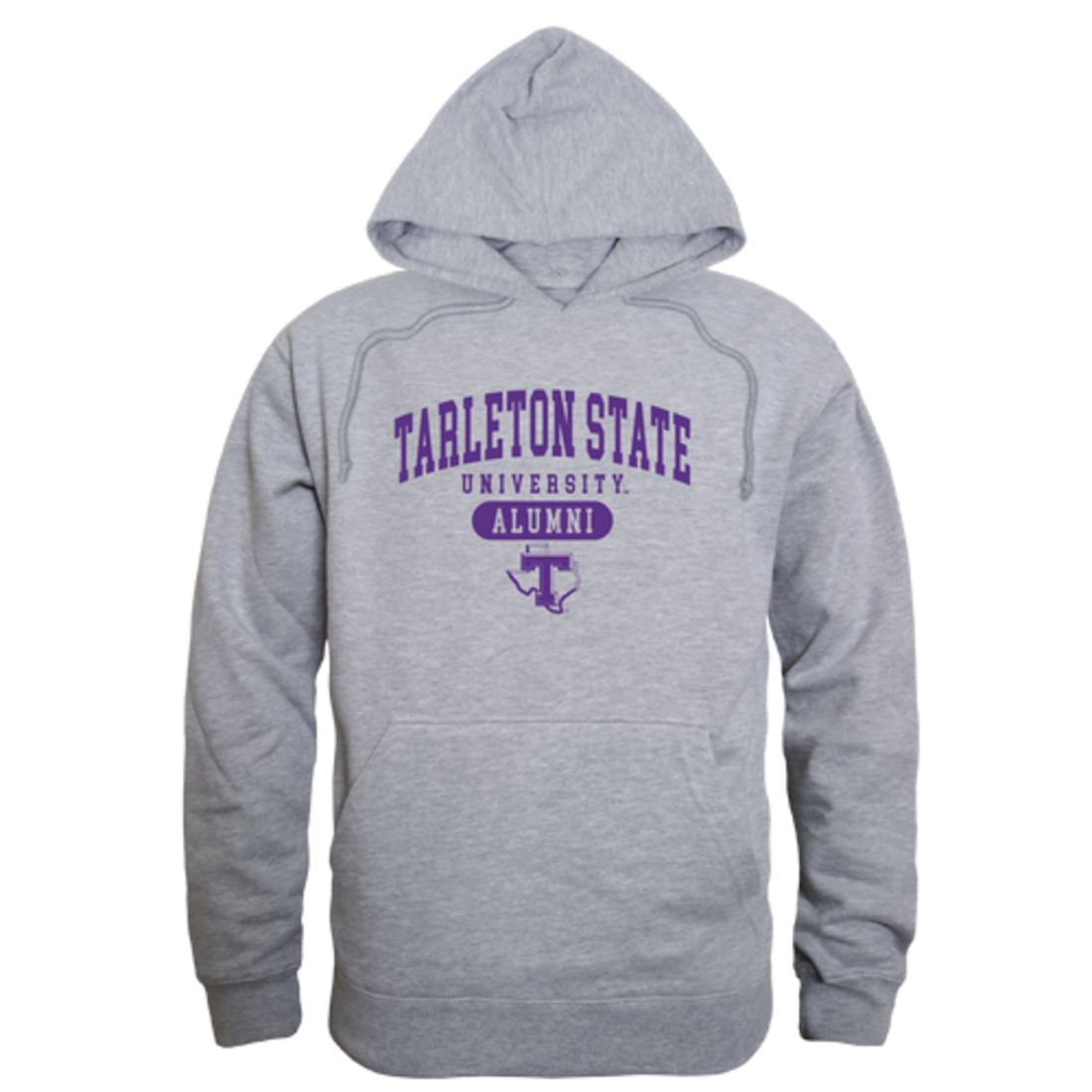 Tarleton State University Texans Alumni Fleece Hoodie Sweatshirts Heather Charcoal-Campus-Wardrobe