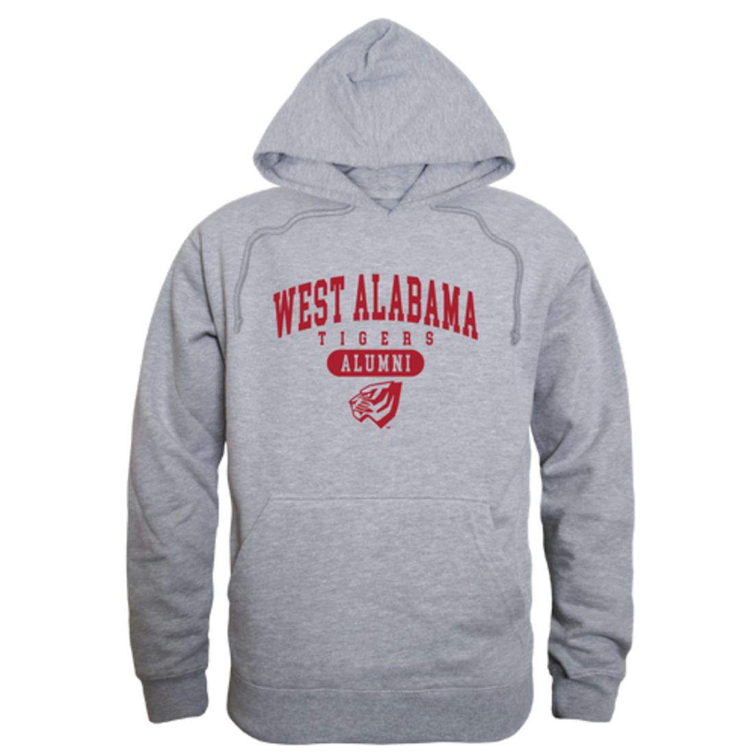 UWA University of West Alabama Tigers Alumni Fleece Hoodie Sweatshirts Heather Charcoal-Campus-Wardrobe