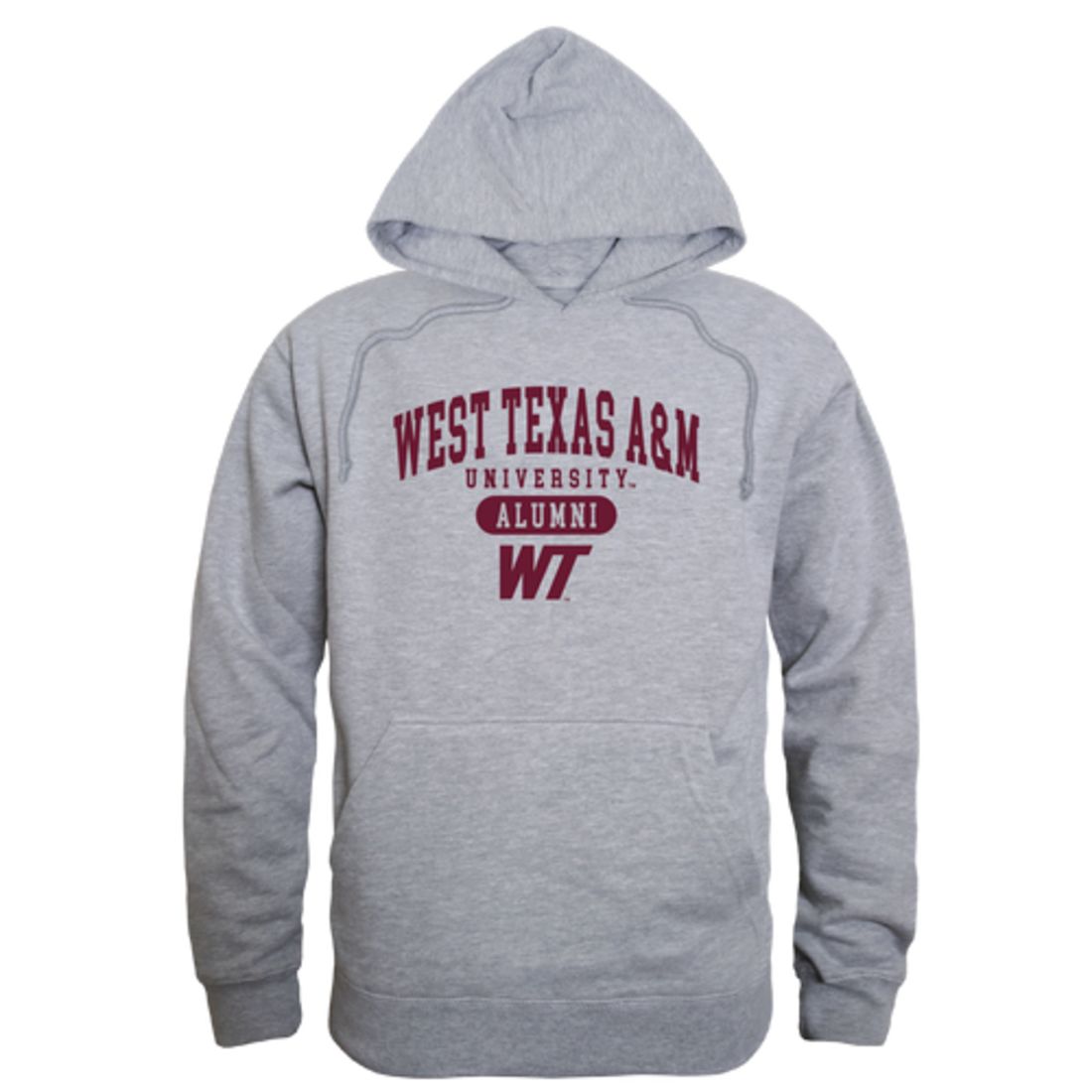 WTAMU West Texas A&M University Buffaloes Alumni Fleece Hoodie Sweatshirts Heather Grey-Campus-Wardrobe