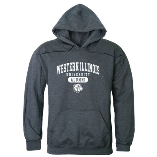 WIU Western Illinois University Leathernecks Alumni Fleece Hoodie Sweatshirts Heather Charcoal-Campus-Wardrobe