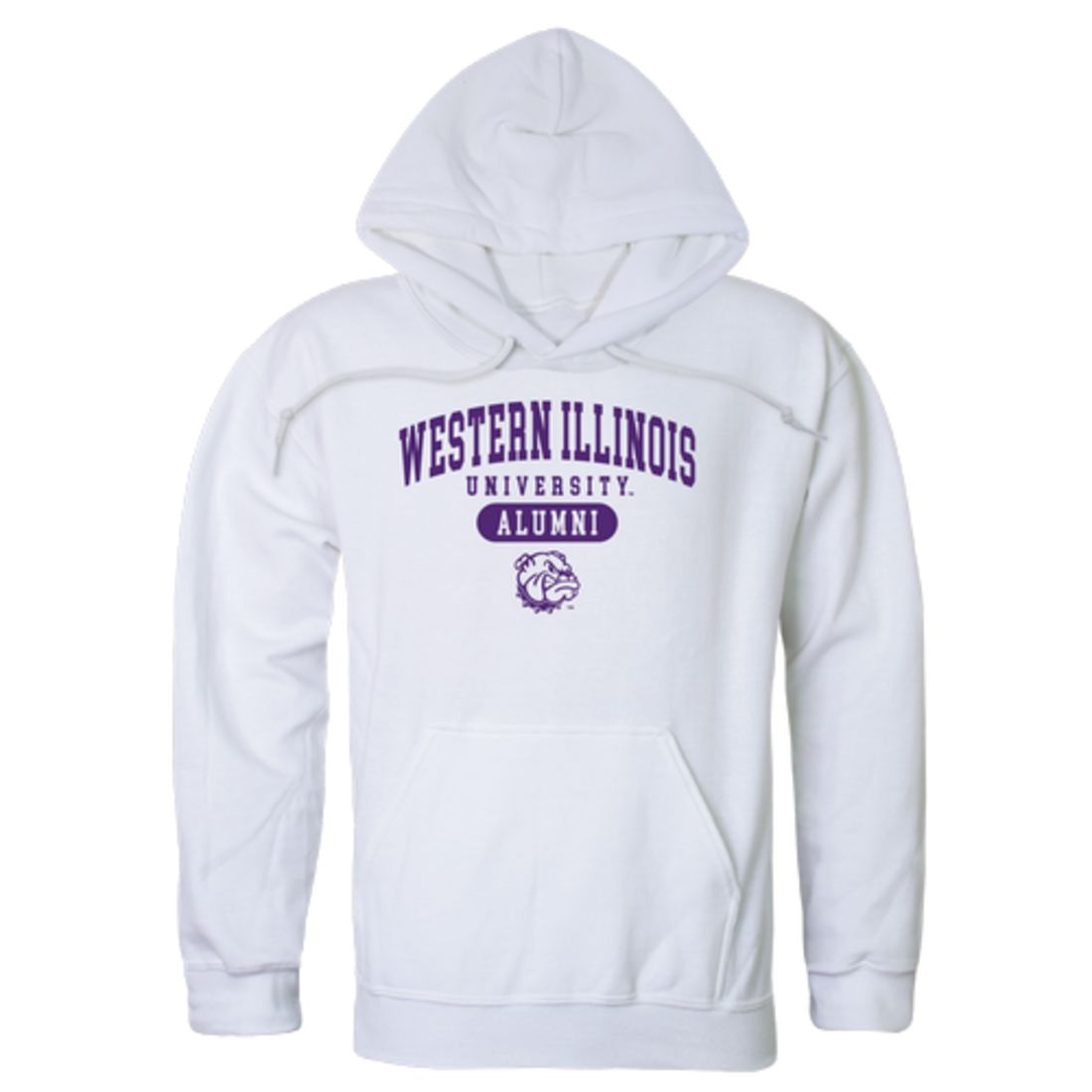 WIU Western Illinois University Leathernecks Alumni Fleece Hoodie Sweatshirts Heather Charcoal-Campus-Wardrobe