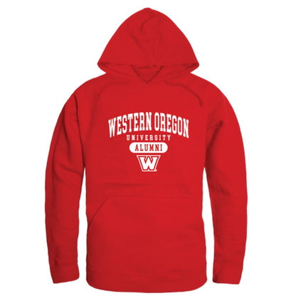 WOU Western Oregon University Wolves Alumni Fleece Hoodie Sweatshirts Heather Grey-Campus-Wardrobe