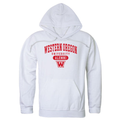 WOU Western Oregon University Wolves Alumni Fleece Hoodie Sweatshirts Heather Grey-Campus-Wardrobe