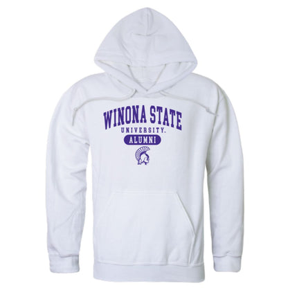 Winona State University Warriors Alumni Fleece Hoodie Sweatshirts Heather Charcoal-Campus-Wardrobe