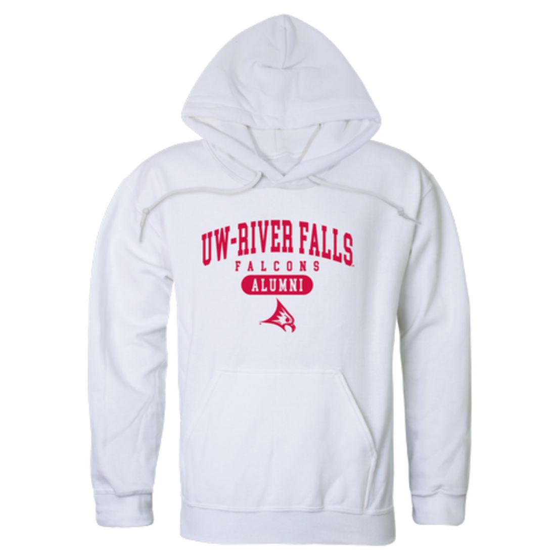 UWRF University of Wisconsin River Falls Falcons Alumni Fleece Hoodie Sweatshirts Heather Grey-Campus-Wardrobe