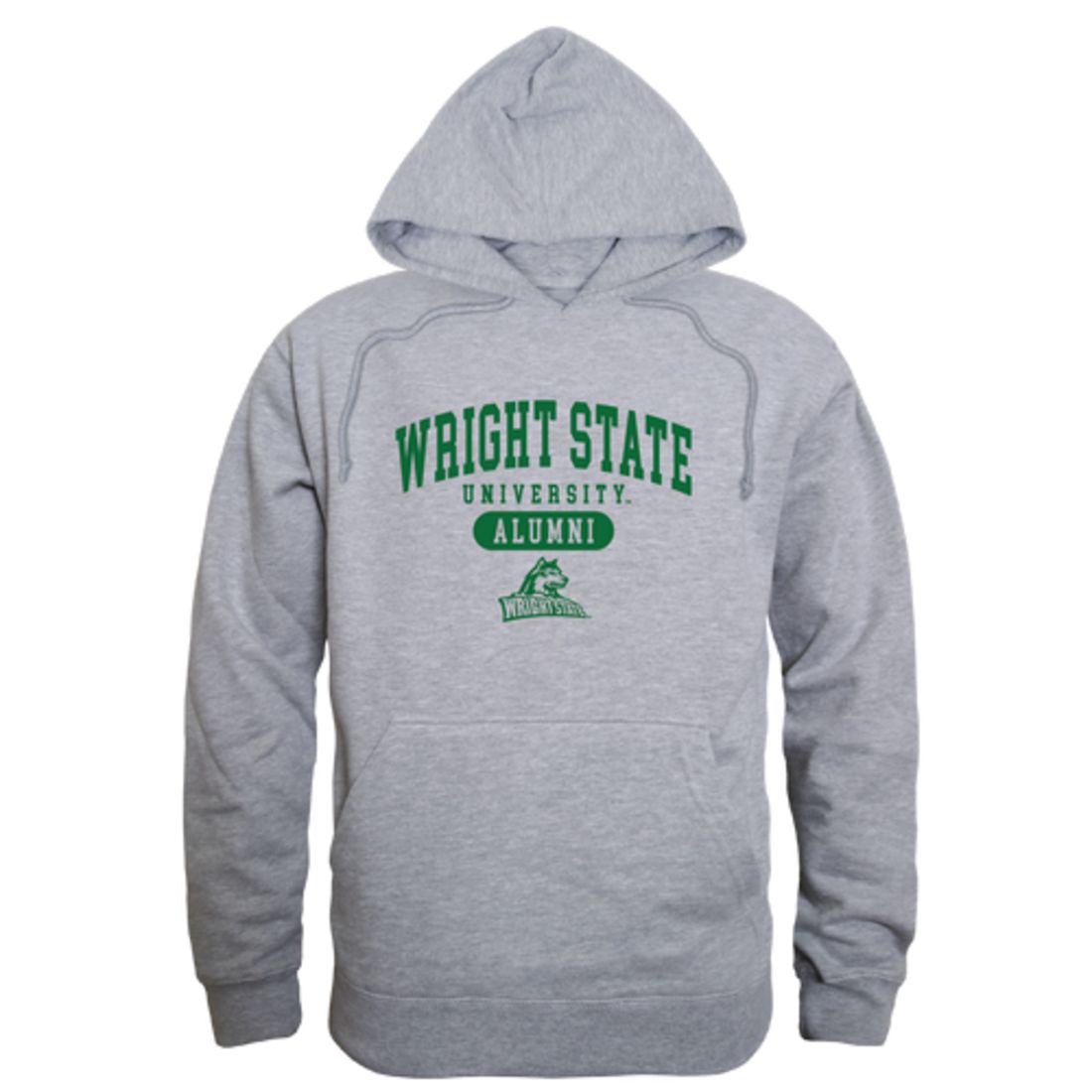 Wright State University Raiders Alumni Fleece Hoodie Sweatshirts Heather Charcoal-Campus-Wardrobe