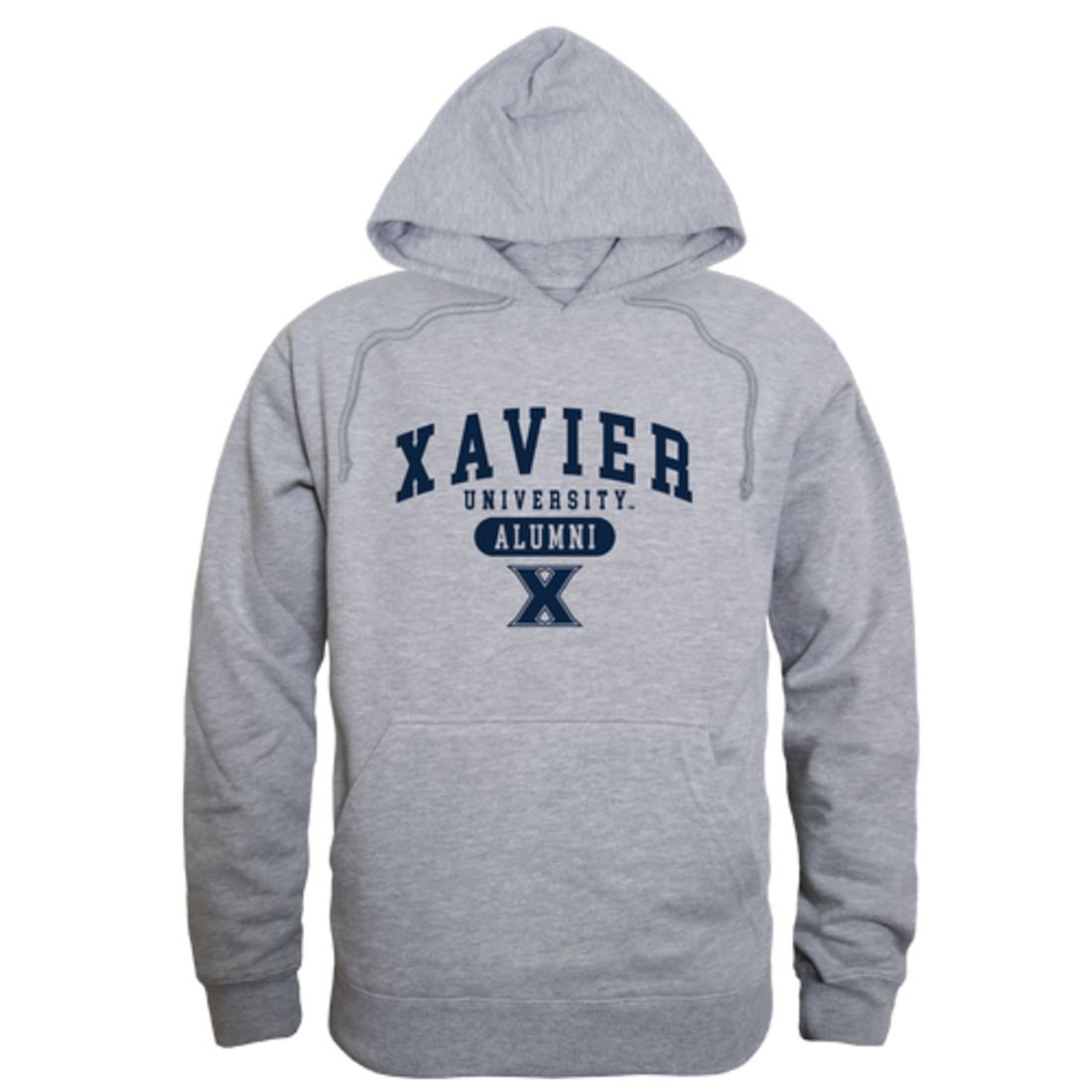 Xavier University Musketeers Alumni Fleece Hoodie Sweatshirts Heather Grey-Campus-Wardrobe