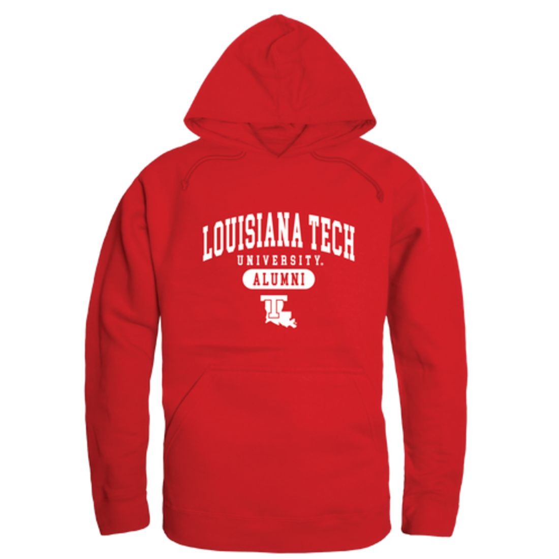 Louisiana Tech University Bulldogs Alumni Fleece Hoodie Sweatshirts Heather Grey-Campus-Wardrobe