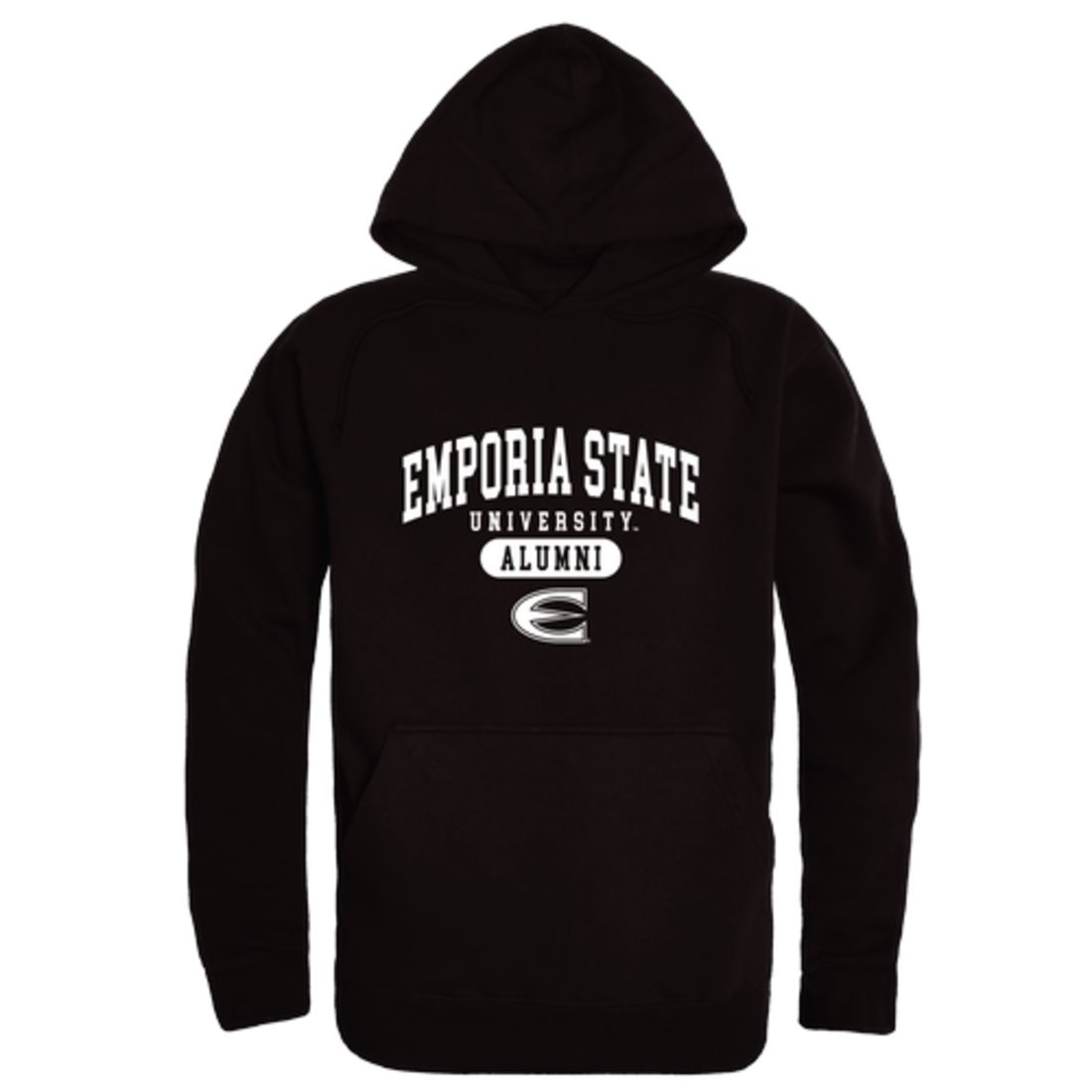 Emporia State University Hornets Alumni Fleece Hoodie Sweatshirts Black-Campus-Wardrobe