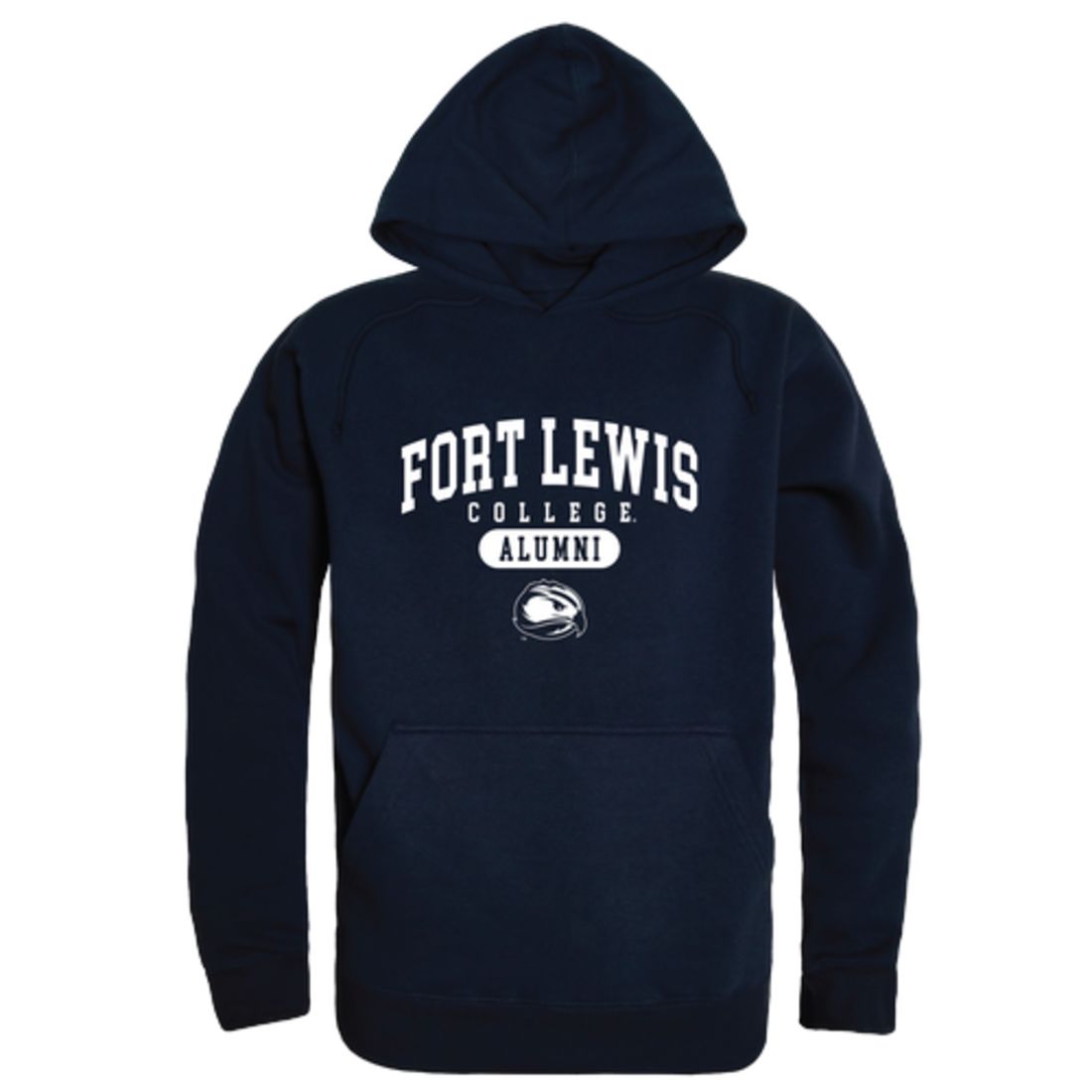 FLC Fort Lewis College Skyhawks Alumni Fleece Hoodie Sweatshirts Heather Grey-Campus-Wardrobe