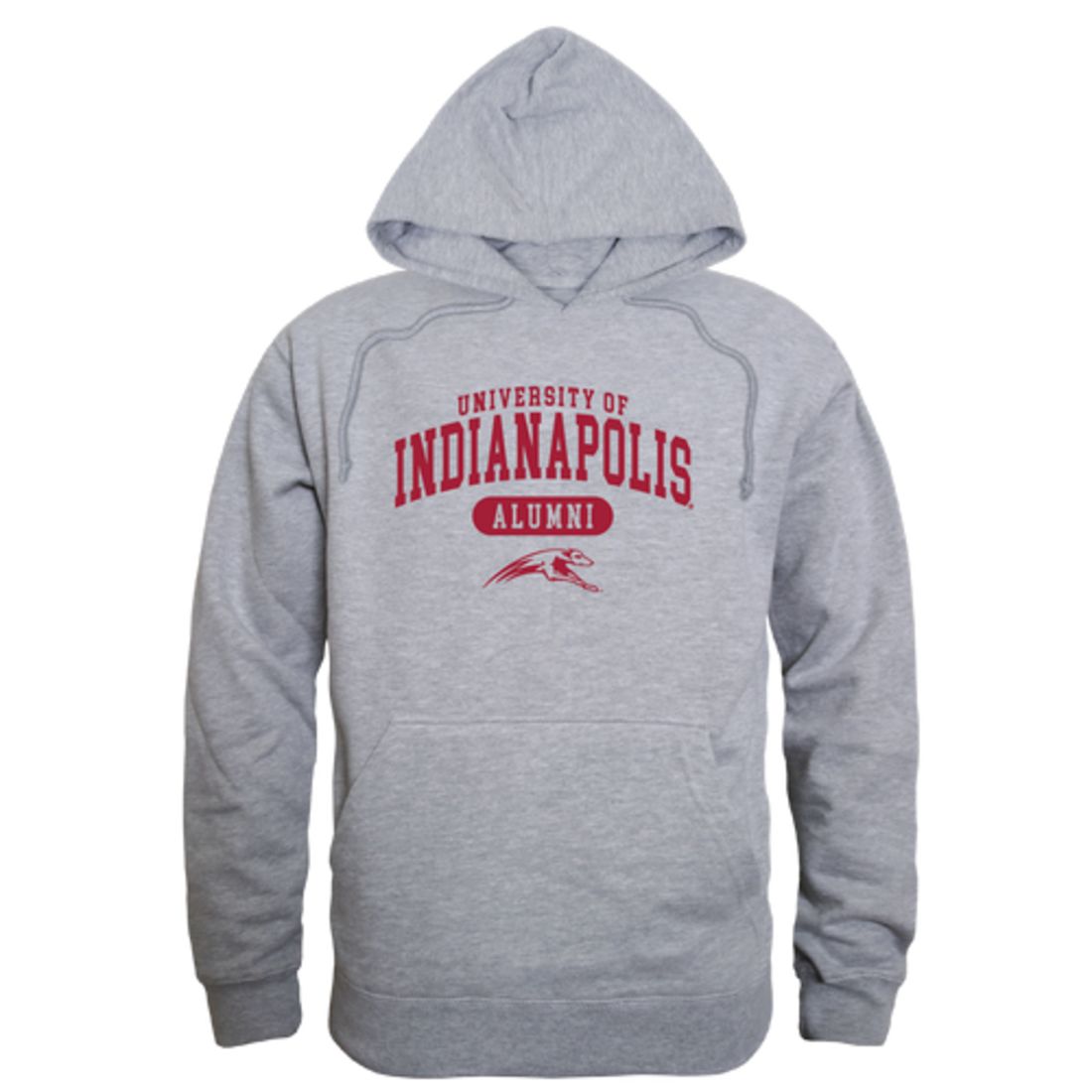 UIndy University of Indianapolis Greyhounds Alumni Fleece Hoodie Sweatshirts Heather Charcoal-Campus-Wardrobe