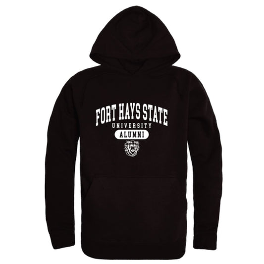 FHSU Fort Hays State University Tigers Alumni Fleece Hoodie Sweatshirts Black-Campus-Wardrobe