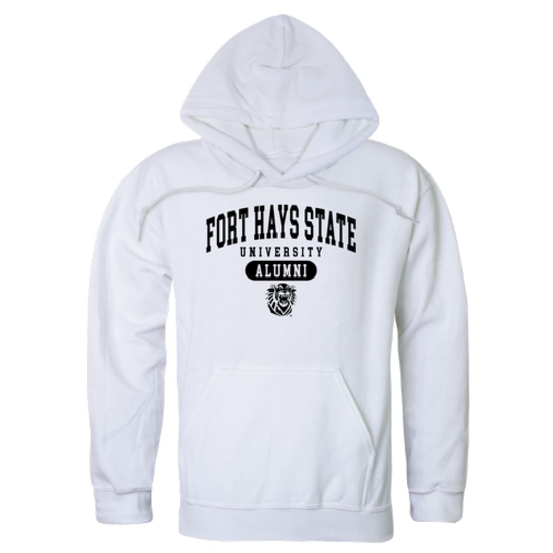 FHSU Fort Hays State University Tigers Alumni Fleece Hoodie Sweatshirts Black-Campus-Wardrobe