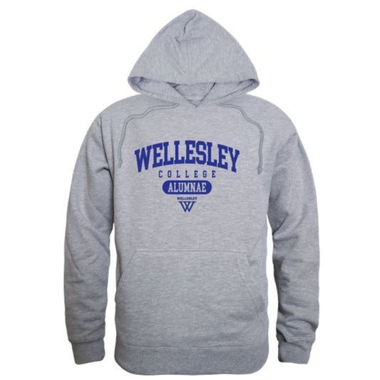 Wellesley College Blue Alumni Fleece Hoodie Sweatshirts