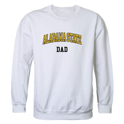 ASU Alabama State University Hornets Dad Fleece Crewneck Pullover Sweatshirt Black-Campus-Wardrobe