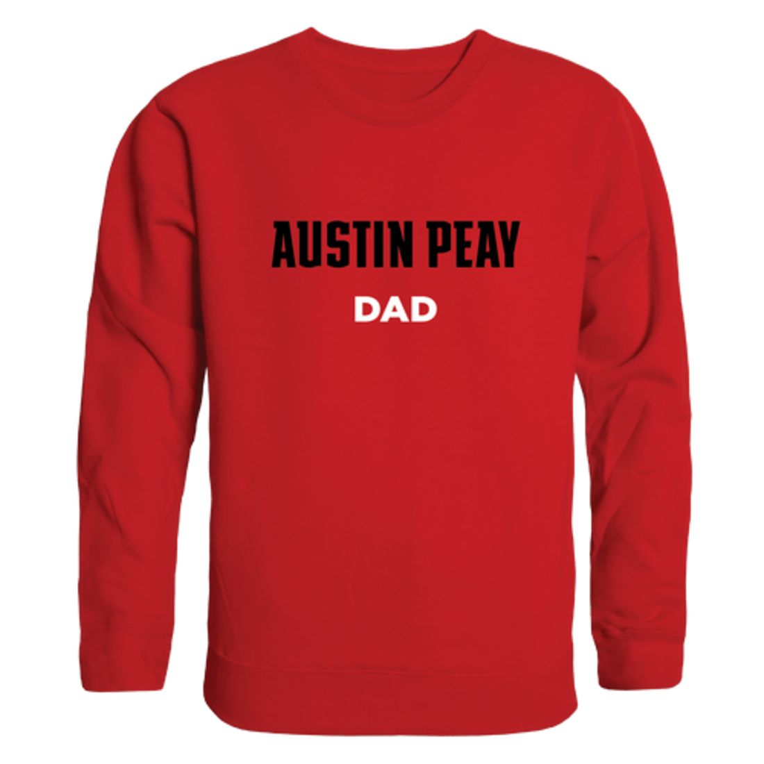 APSU Austin Peay State University Governors Dad Fleece Crewneck Pullover Sweatshirt Heather Grey-Campus-Wardrobe