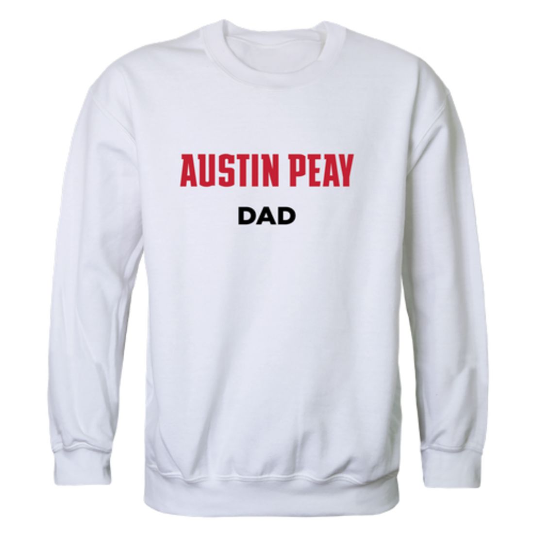 APSU Austin Peay State University Governors Dad Fleece Crewneck Pullover Sweatshirt Heather Grey-Campus-Wardrobe