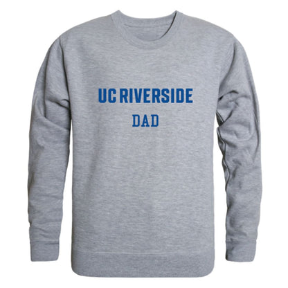 University of California UC Riverside The Highlanders Dad Fleece Crewneck Pullover Sweatshirt Heather Grey-Campus-Wardrobe
