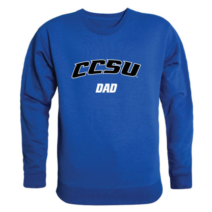 CCSU Central Connecticut State University Blue Devils Dad Fleece Crewneck Pullover Sweatshirt Heather Grey-Campus-Wardrobe