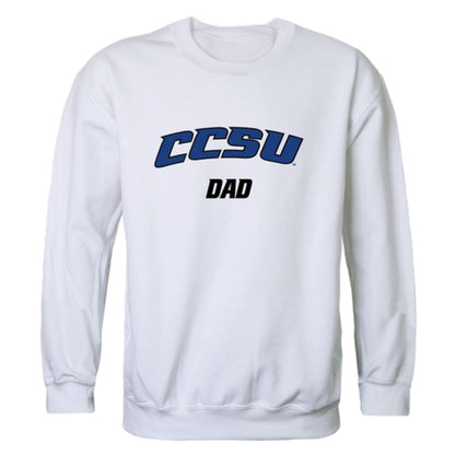 CCSU Central Connecticut State University Blue Devils Dad Fleece Crewneck Pullover Sweatshirt Heather Grey-Campus-Wardrobe