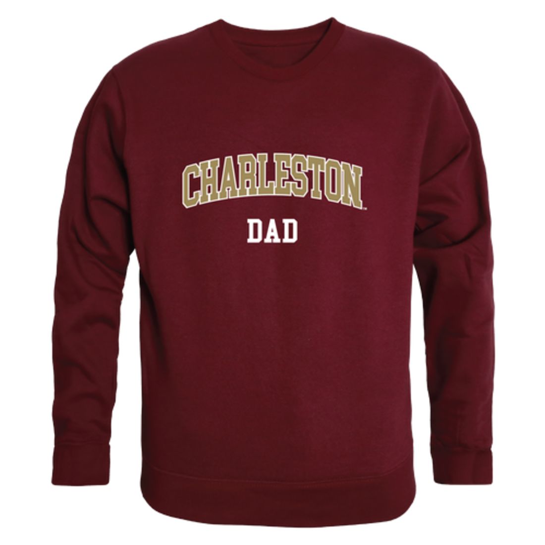 COFC College of Charleston Cougars Dad Fleece Crewneck Pullover Sweatshirt Heather Grey-Campus-Wardrobe