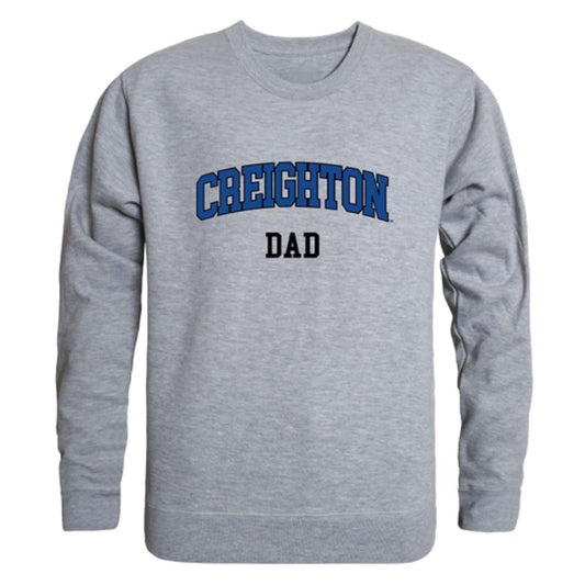 Creighton University Bluejays Dad Fleece Crewneck Pullover Sweatshirt Heather Grey-Campus-Wardrobe