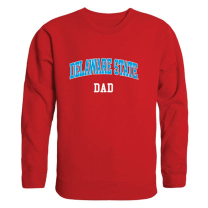 DSU Delaware State University Hornet Dad Fleece Crewneck Pullover Sweatshirt Heather Grey-Campus-Wardrobe