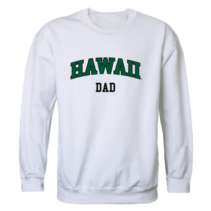 University of Hawaii Rainbow Warriors Dad Fleece Crewneck Pullover Sweatshirt Forest-Campus-Wardrobe