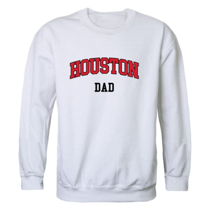 UH University of Houston Cougars Dad Fleece Crewneck Pullover Sweatshirt Heather Grey-Campus-Wardrobe