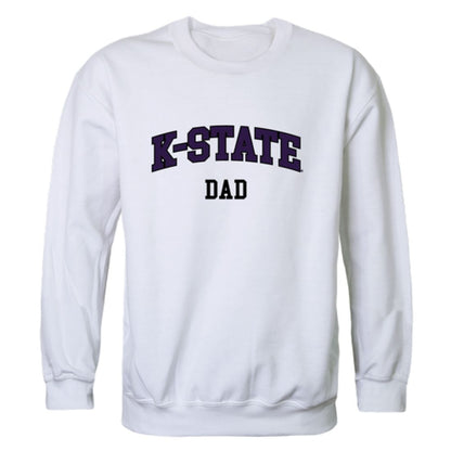 KSU Kansas State University Wildcats Dad Fleece Crewneck Pullover Sweatshirt Heather Charcoal-Campus-Wardrobe